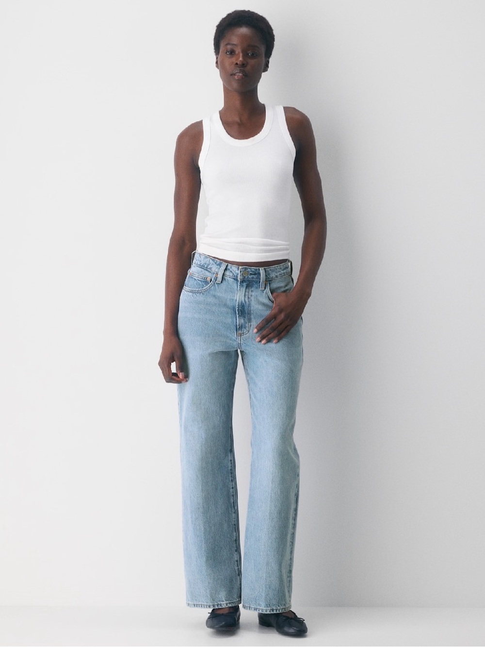 Denim Forum By Aritzia The Farrah Curve-Fit Hi-Rise Wide Jean